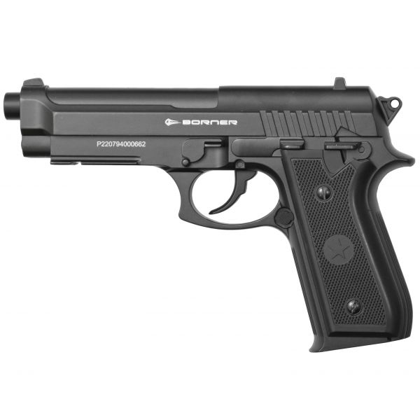 Пневматический пистолет Borner 92M (Beretta 92), кал. 4,5 мм, металл